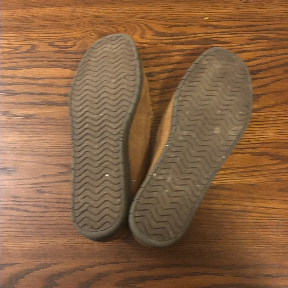 OSU Brown Moccasin Slippers with Red Logo